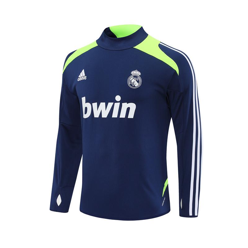 Retro 12/13 Real Madrid Royal Blue Half Zipper Jacket+Long Pants