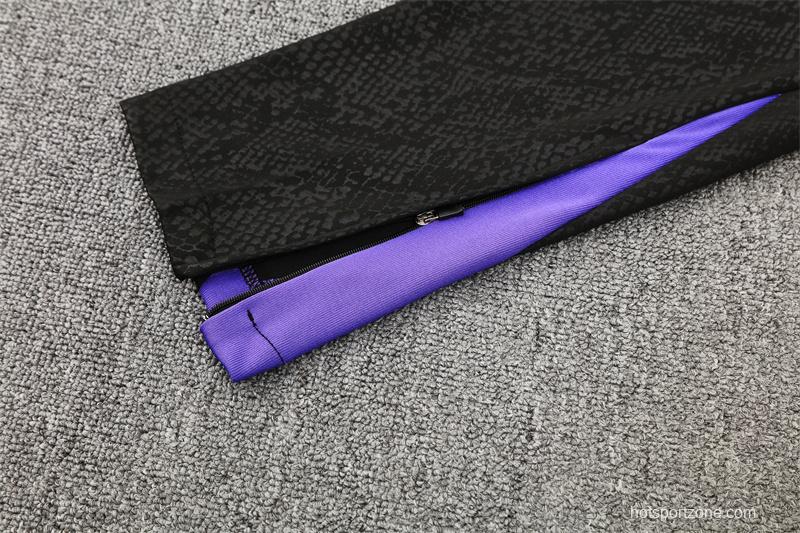 25/26 Barcelona Black Joint Edition Half Zipper Jacket+Long Pants