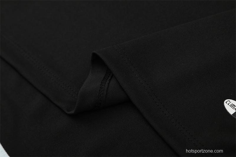 Retro 04/05 Real Madrid Black Half Zipper Jacket+Long Pants