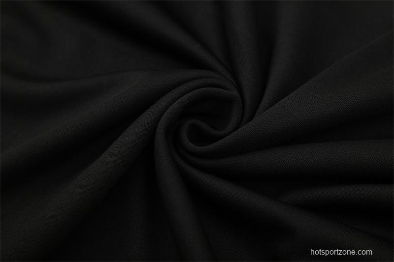 Retro 11/12 Real Madrid Black Half Zipper Jacket