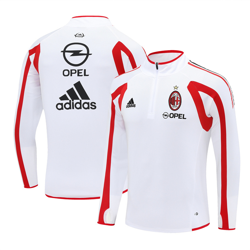 Retro 05/06 AC Milan White Half Zipper Jacket