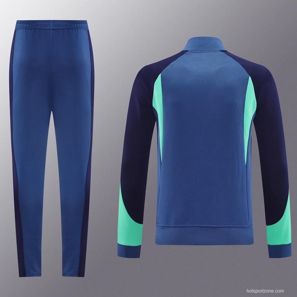 2025 NIKE Blue/Green/Black Full Zipper Jacket + Long Pants