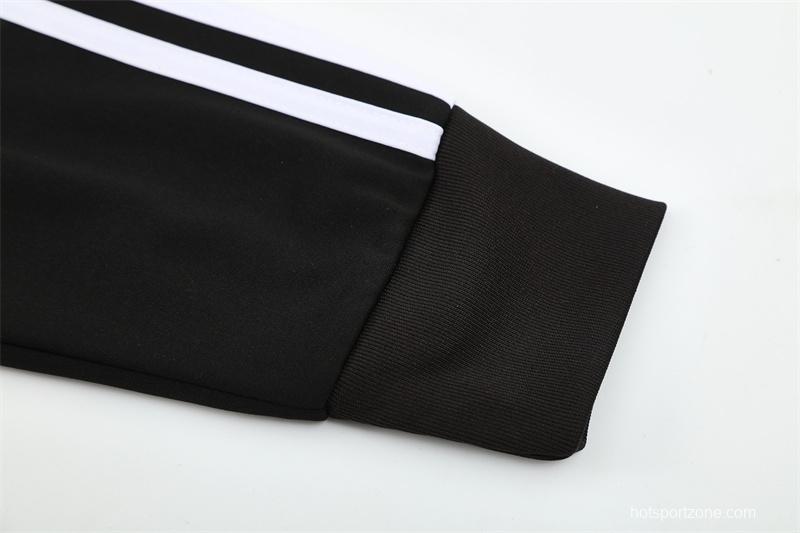 Retro 08/09 Real Madrid Black Half Zipper Jacket