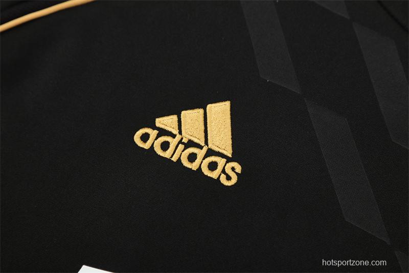 Retro 11/12 Real Madrid Black Half Zipper Jacket