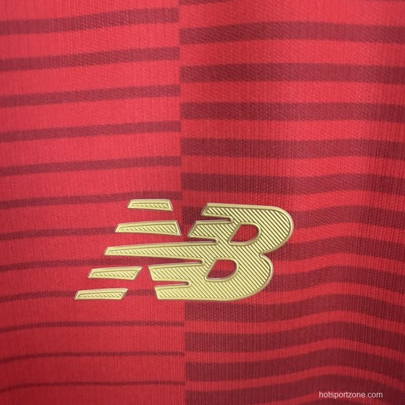 Player Version 25/26 Deportivo Toluca FC Red Home Long Sleeve Jersey