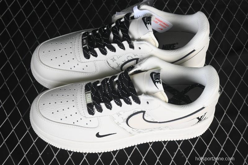 Nike Air Force 1 '07 Low LV Collaboration Off-White Small Swoosh Casual Sneakers - CS5288-035