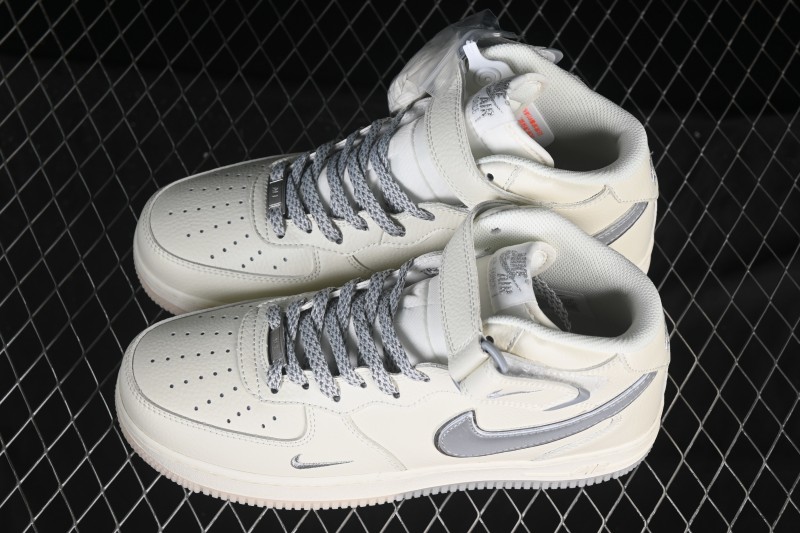Nike Air Force 1 Mid Light Gray Two-Tone Sole All-Star Starry Sky Mid-Top Casual Skate Shoes - XL0236-232