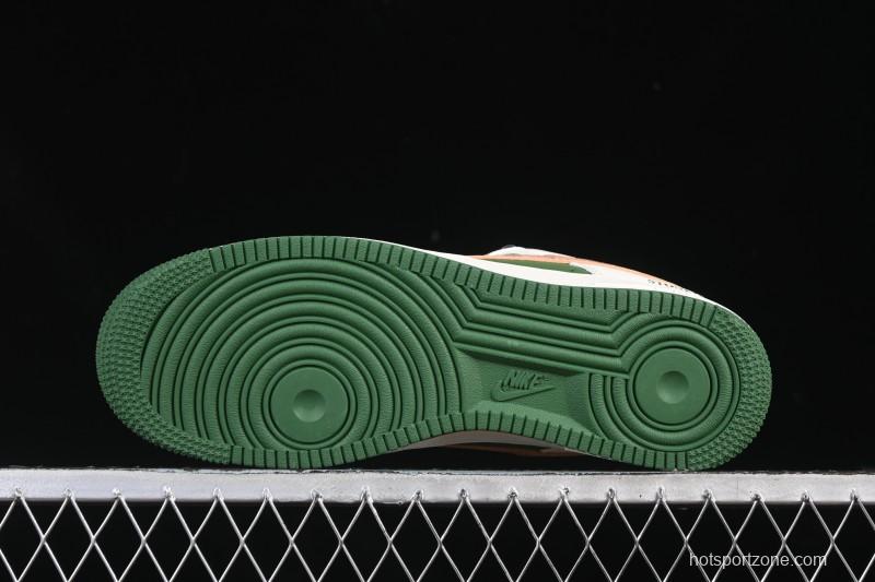 Nike Air Force 1 '07 Low Stone Island Collaboration Beige Green Floral Casual Sneakers - JP8028-010