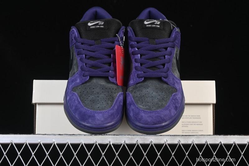Nike Supreme x Dunk SB Dunk Low Casual Skate Shoes Gray Purple - HQ8487-500