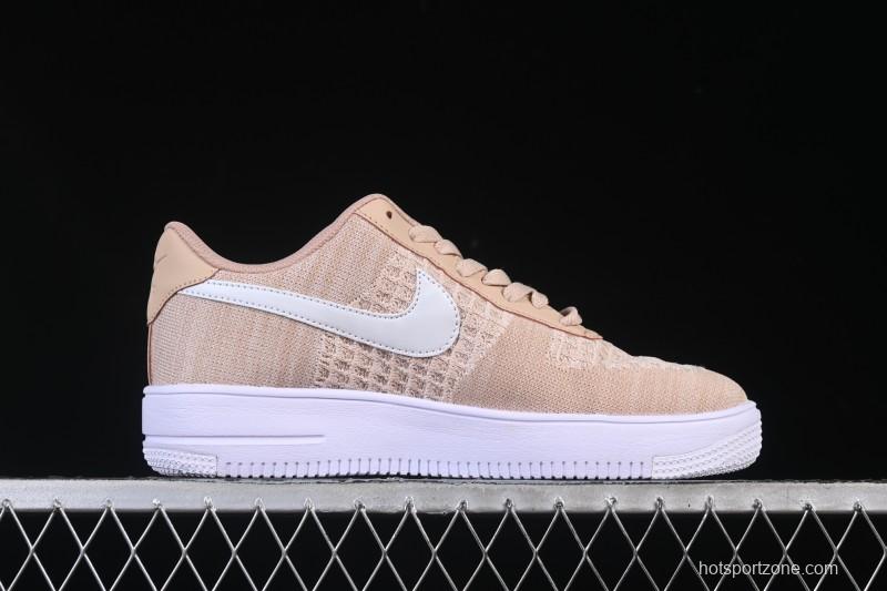 Nike Air Force 1'07 Low Knit Khaki Casual Sneakers - CI0051-200