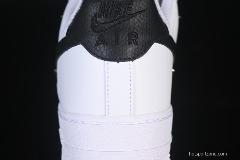 Nike Air Force 1'07 Low Four Hook Black White Casual Sneakers - ZH0316-113