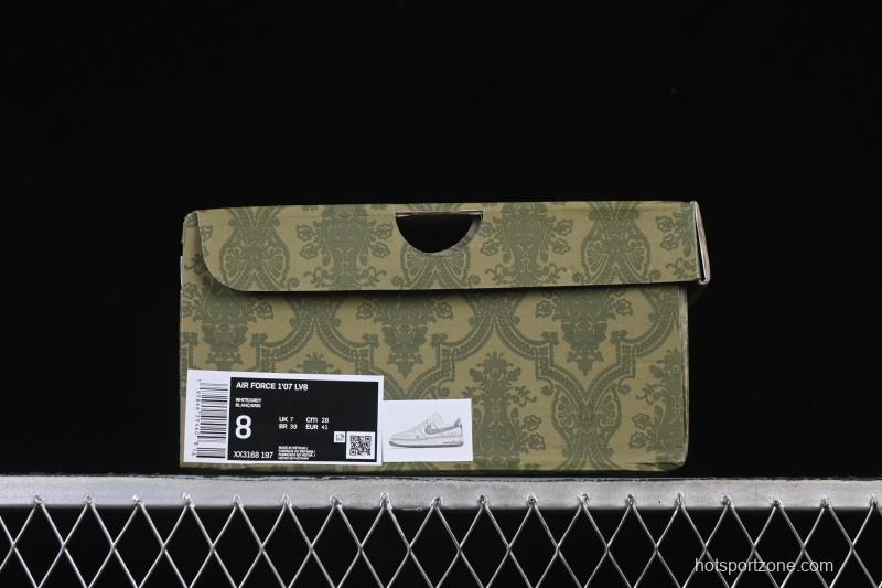 Nike Air Force 1 '07 Low Gucci Collaboration Light Gray Denim Glow-in-the-Dark Low-Top Casual Sneakers - XX3168-197