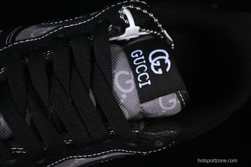 Nike Air Force 1 '07 Low Gucci Collaboration Litchi Grain Print Casual Sneakers - AH8462-002