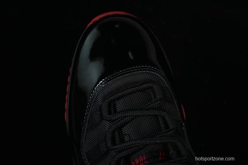 Nike Air Jordan 11 Retro Black Red Basketball Shoes - 378037-326