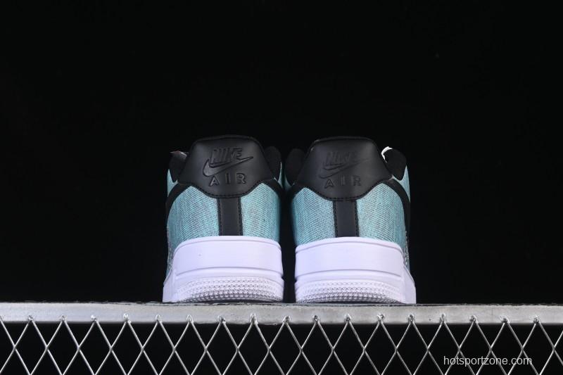 Nike Air Force 1'07 Low Flyknit Black Green Casual Sneakers - CI0051-600