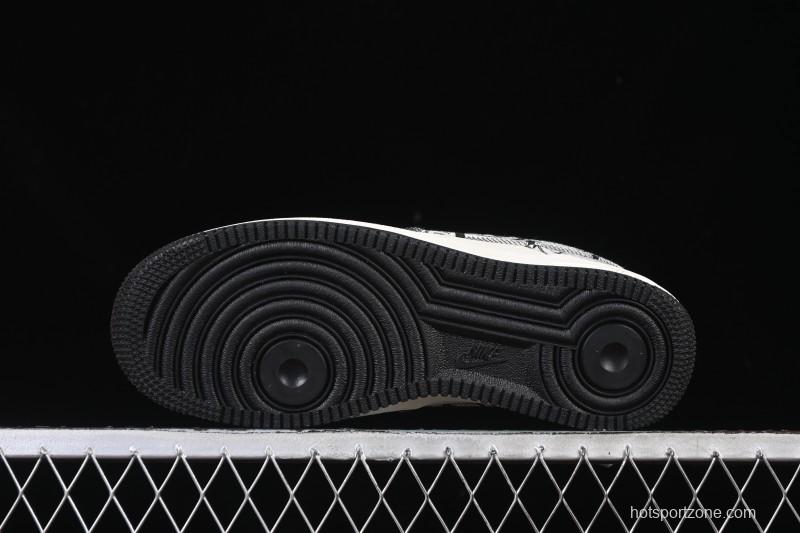 Nike Air Force 1 '07 Low LV Collaboration Gray Floral Canvas Casual Sneakers - DF0188-077