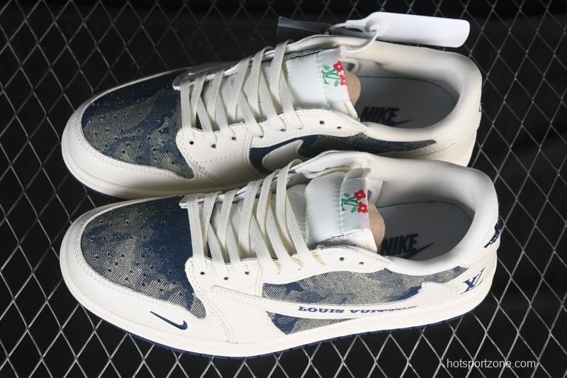 Nike Travis Scott x Fragment Design x Air Jordan 1 Low OG SP AJ1 Low Top Casual Sneakers - LD2028-044