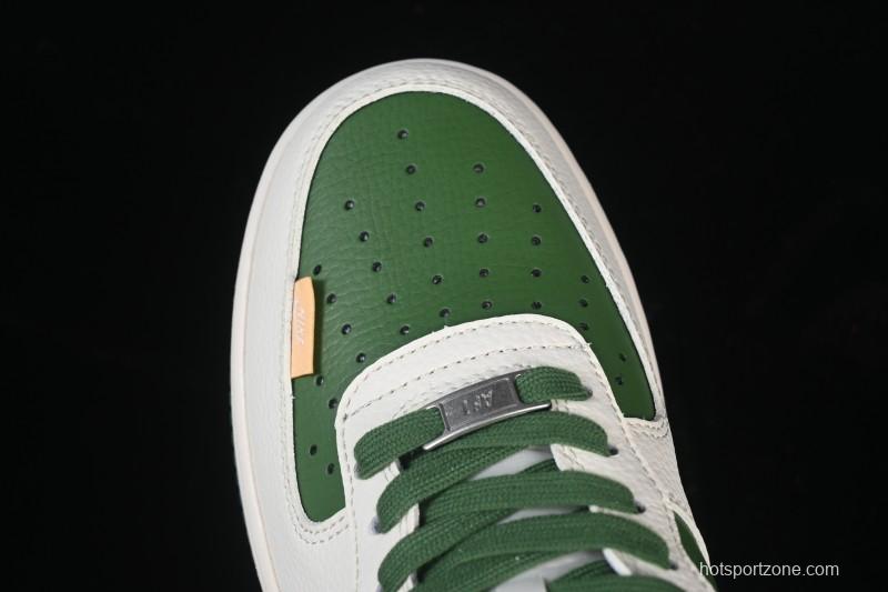 Nike Air Force 1 '07 Low Stone Island Collaboration Beige Green Floral Casual Sneakers - JP8028-010