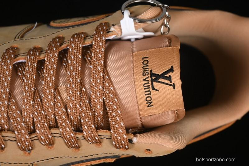 Nike Air Force 1 '07 Low LV Collaboration Wheat Print Casual Sneakers - DK0188-082