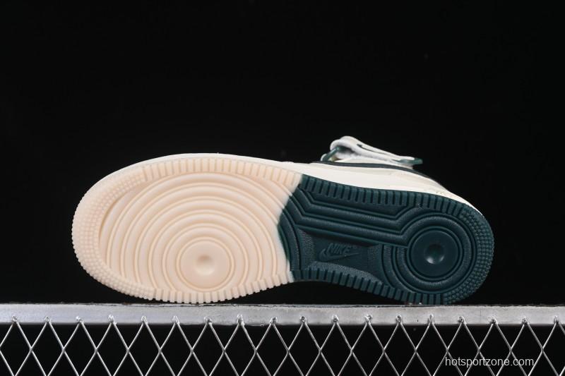 Nike Air Force 1'07 Mid Casual Shoes with Reflective Design and Full-Length Air Cushion - XL0236-235