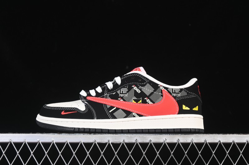 Nike Travis Scott x Fragment Design x Air Jordan 1 Low OG SP AJ1 Low Top Casual Sneakers - XS2025-078