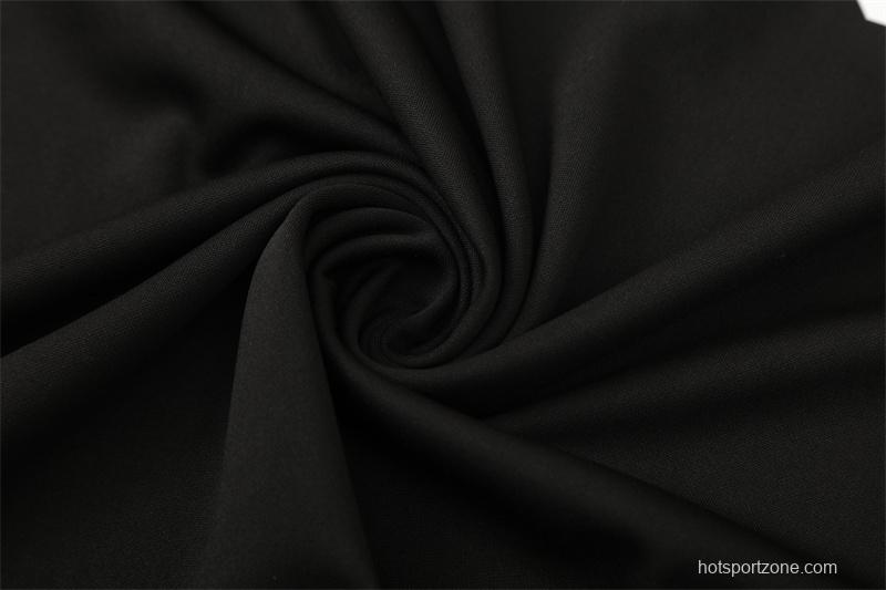 Retro 98/99 Manchester United Black Half Zipper Jacket