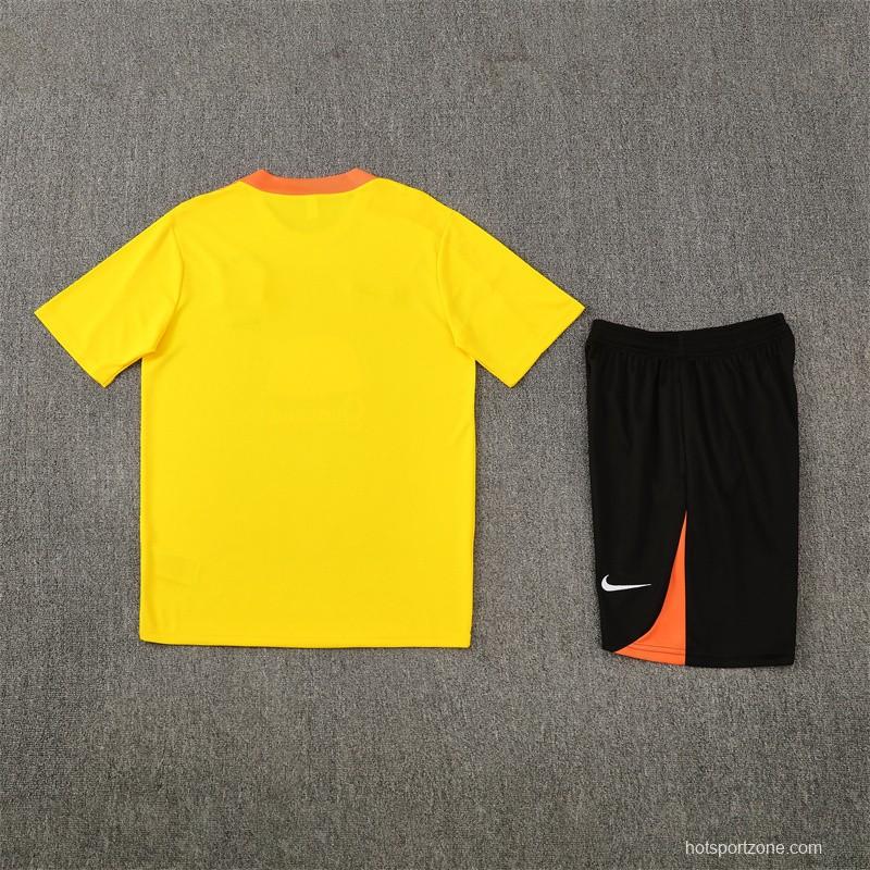 25/26 Brazil Yellow with XS Short Sleeve+Soccer Shorts