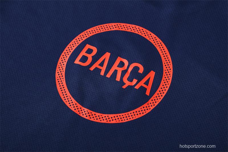 25/26 Barcelona Royal Blue T90 Short Sleeve Jersey+Shorts with XS