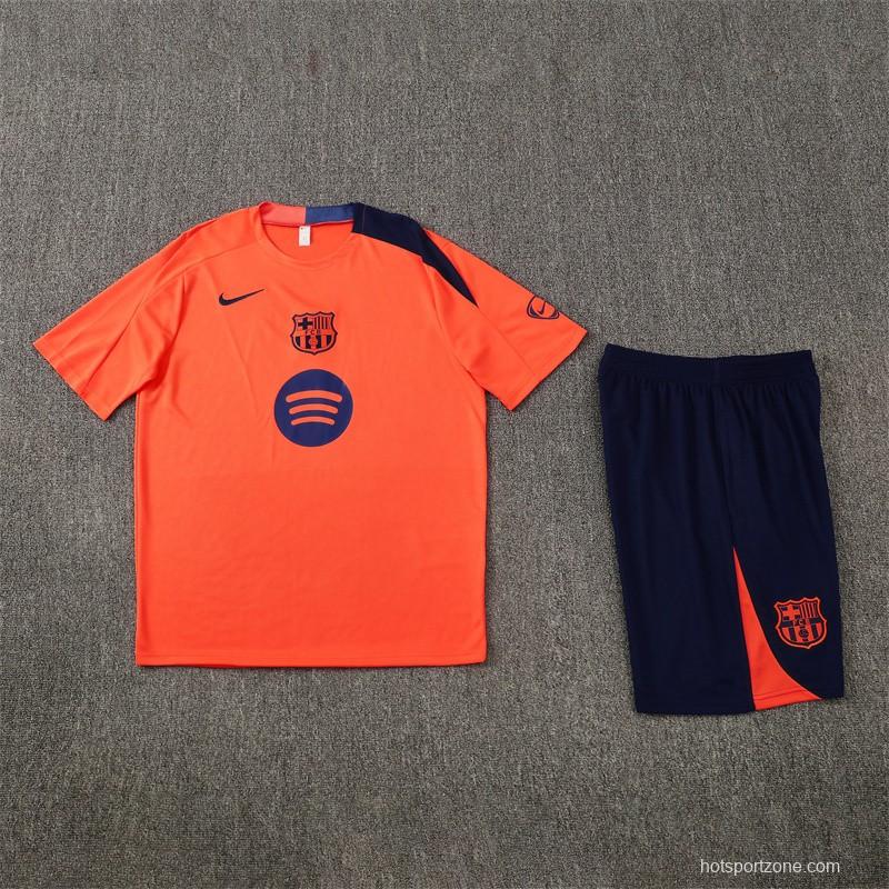 25/26 Barcelona Orange T90 Short Sleeve Jersey+Shorts