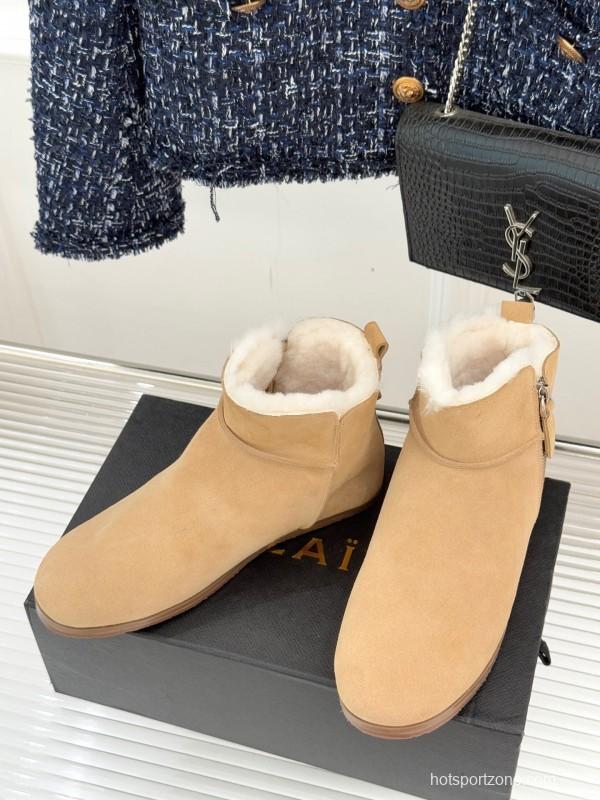 ALAIA Minimalist Side Zipper Retro Snow Boots - KFY00320