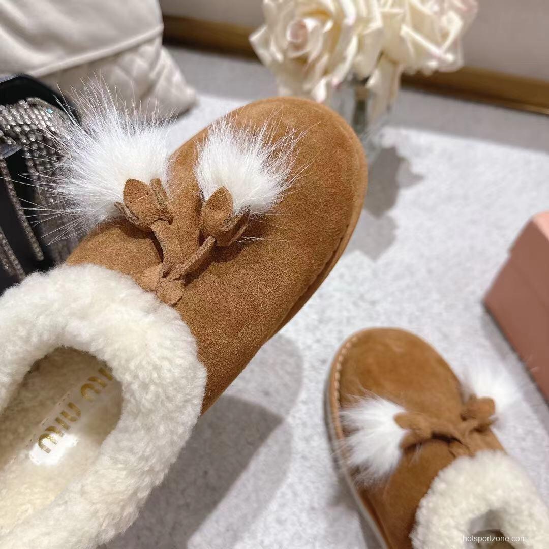 MIU MIU Miu Miu 2025 SS Korean Style Popular Small Potato Snow Boots Upgraded Version - LY00290