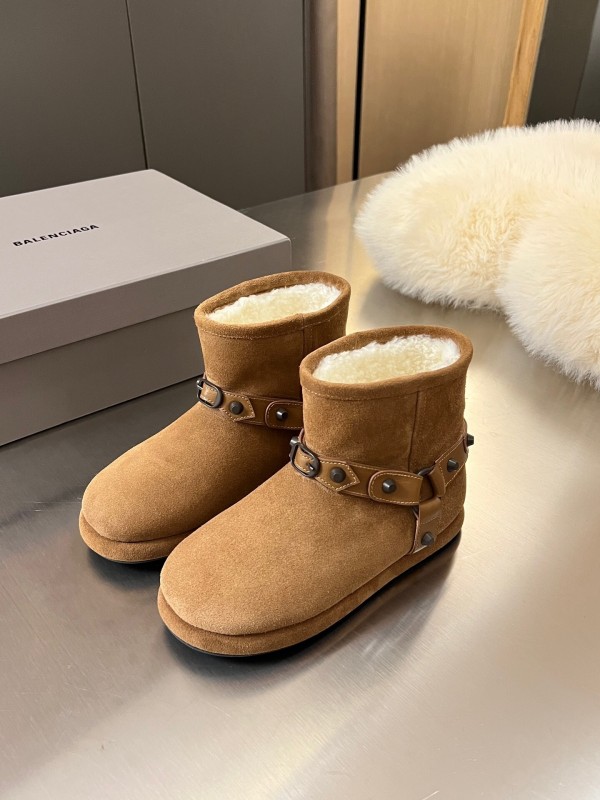 Balenciaga Fall Winter New Buckle Studded Snow Boots - LY00300