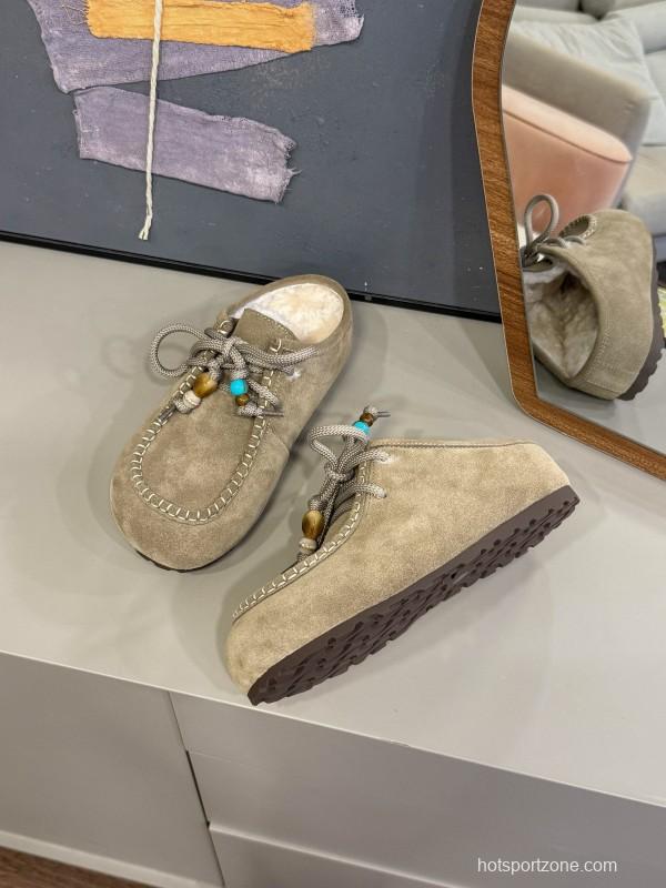 UGG 2025 SS Wool Slippers with Retro Buckle - KFY00240