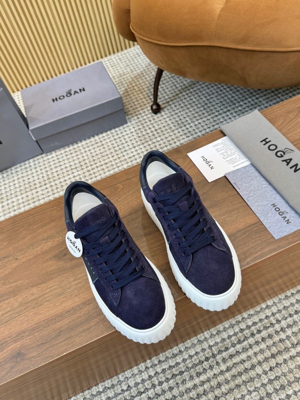 Hogan H-STRIPES Series Couple Thick Sole Biscuit Sneakers Urban Leisure Shoes - AS00310