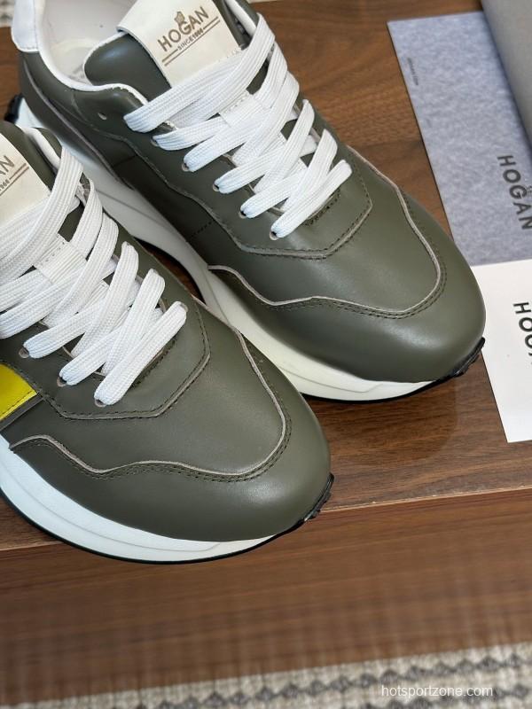 Hogan H-STRIPES Series Couple Thick Sole Dad Shoes Flying Boat Shoes Casual Sports Shoes - AS00350