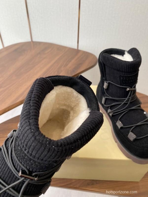 Brunello Cucinelli Open Walk Ankle Boot Winter Snow Boots - AS00410