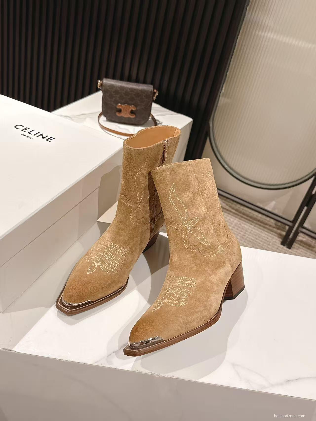 CELINE Fall/Winter 2025 Retro Fashion Ankle Boots - LY00440