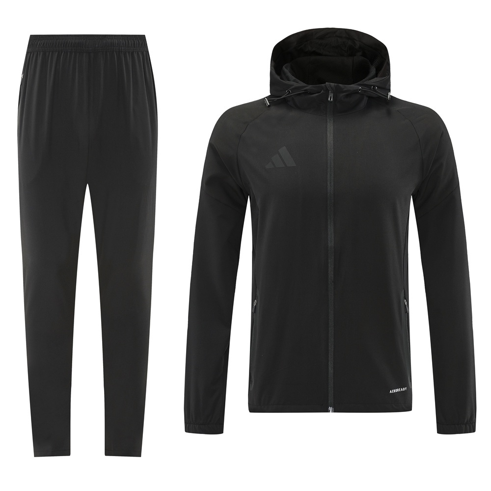 2025 Adidas Black Half Zipper Jacket+Long Pants S-2XL