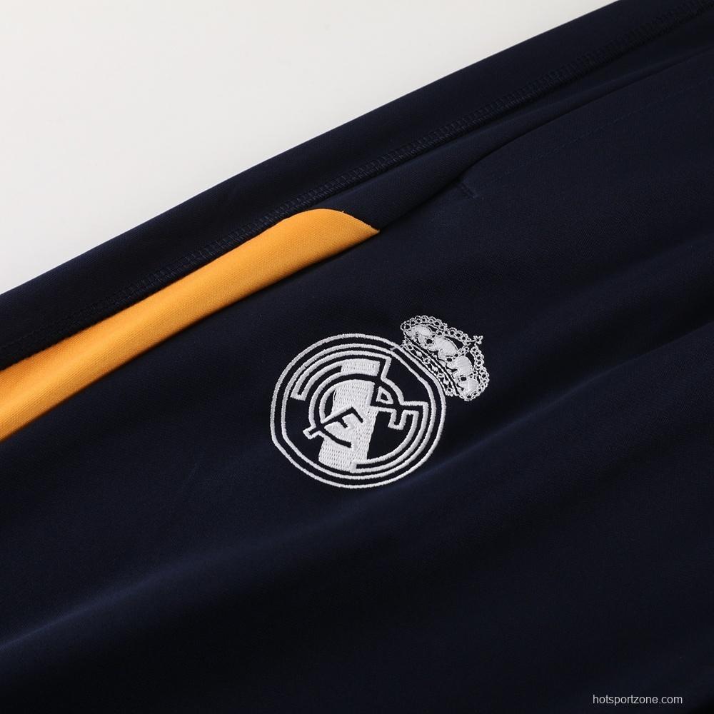 25/26 Real Madrid Royal Blue Half Zipper Jacket+Long Pants