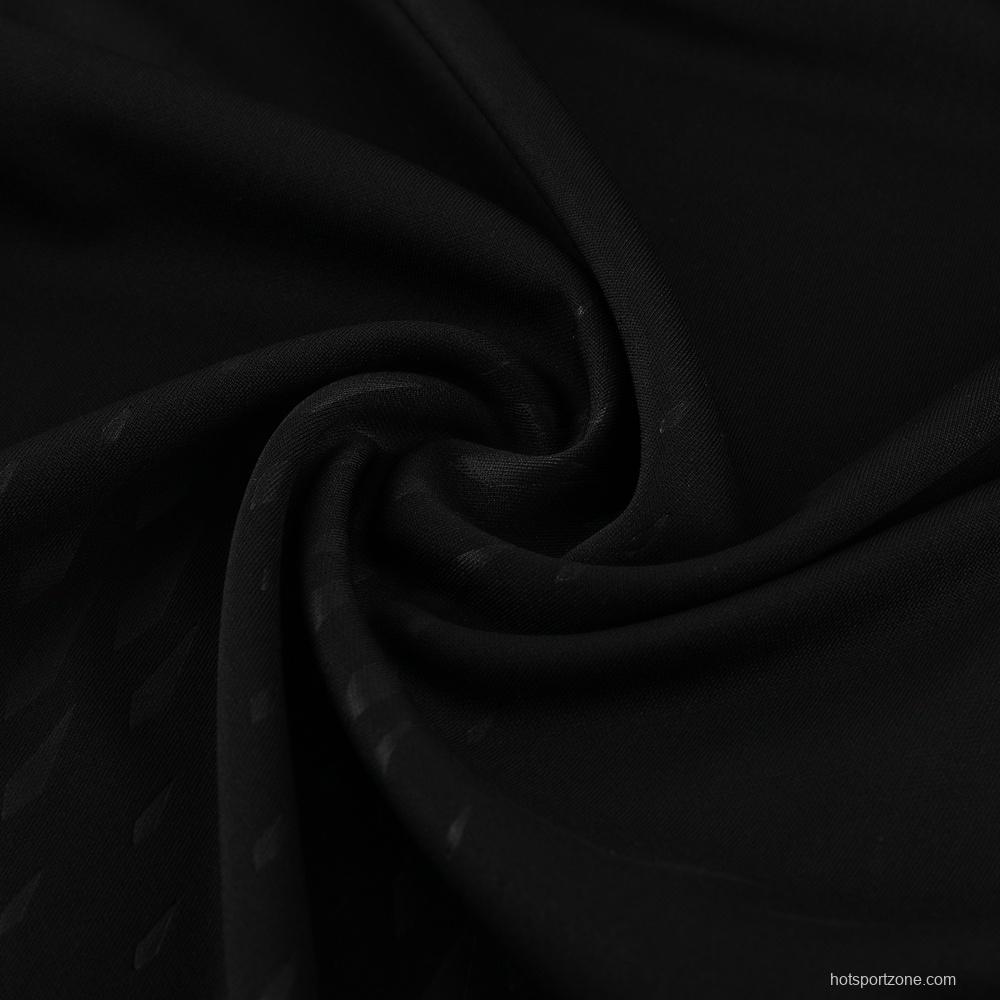 25/26 Manchester United Black Half Zipper Jacket+Long Pants