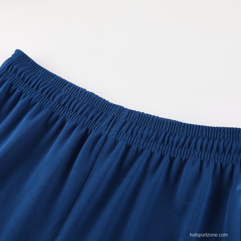 25/26  Manchester City Sky Blue Half Zipper Jacket+Long Pants