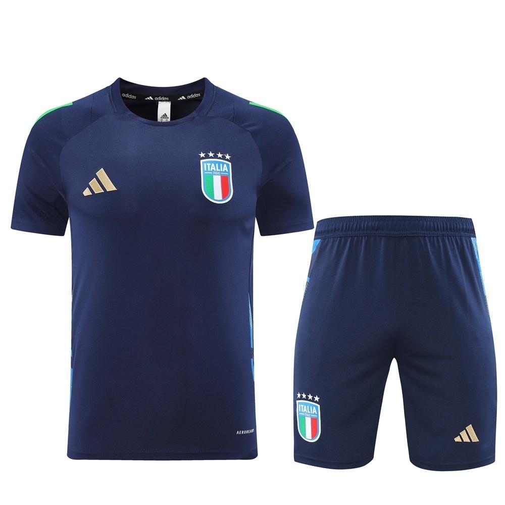 2025 Italy Royal Blue Short Sleeve+Soccer Shorts