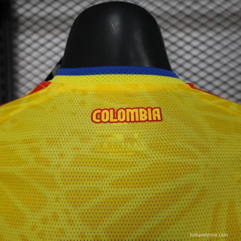 Player Version 2026 Colombia Home Long Sleeve Jersey