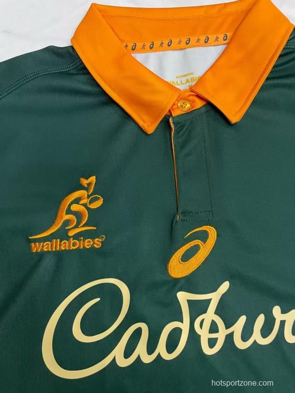 2026 Australia Wallabies Green with Indigenous Art Design Jersey