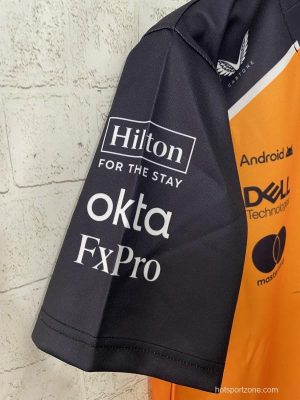 2026 F1 McLaren Racing Papaya Orange with Black Raglan Sleeves Jersey