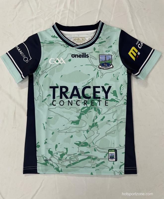 25/26 Kids Fermanagh GAA Mint Green with Camouflage Pattern Alternate Jersey