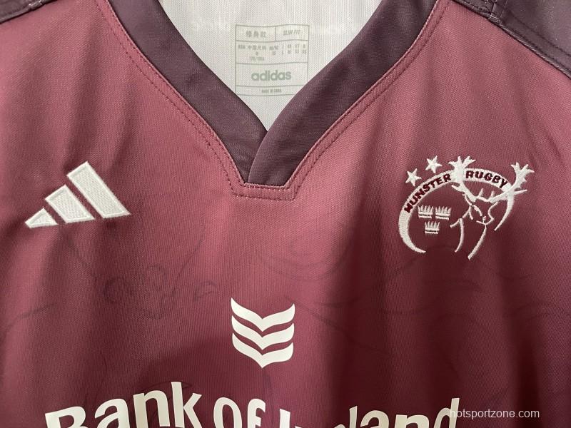 25/26 Munster Burgundy with Celtic Knotwork Pattern Jersey