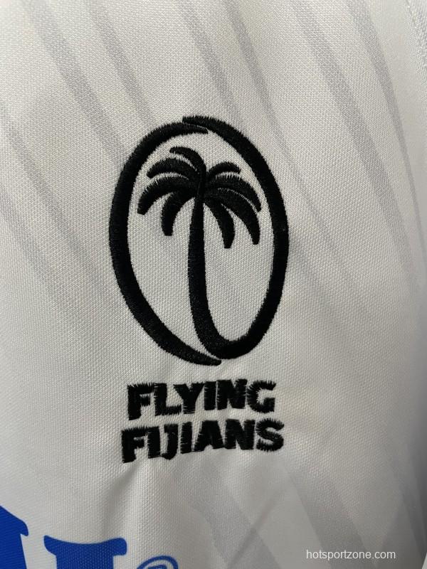 2026 Fiji Flying Fijians White with Indigenous Patterns Jersey