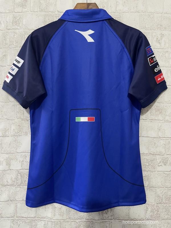 2024 F1  Ducati Corse Blue with Navy  Sleeves Racing Motorsports Polo