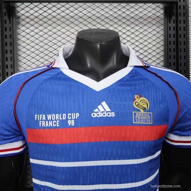 Player Version 1998 France Home Jersey